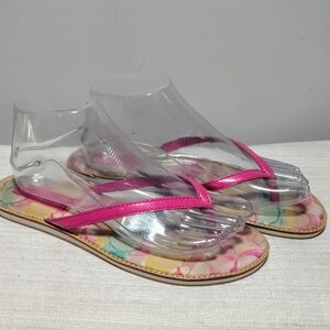 Coach Pink and Multicolor Women's Sandals
